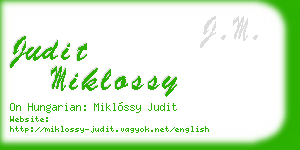 judit miklossy business card